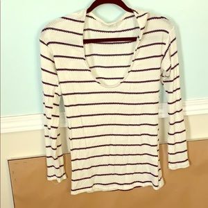 Textured striped sweater
